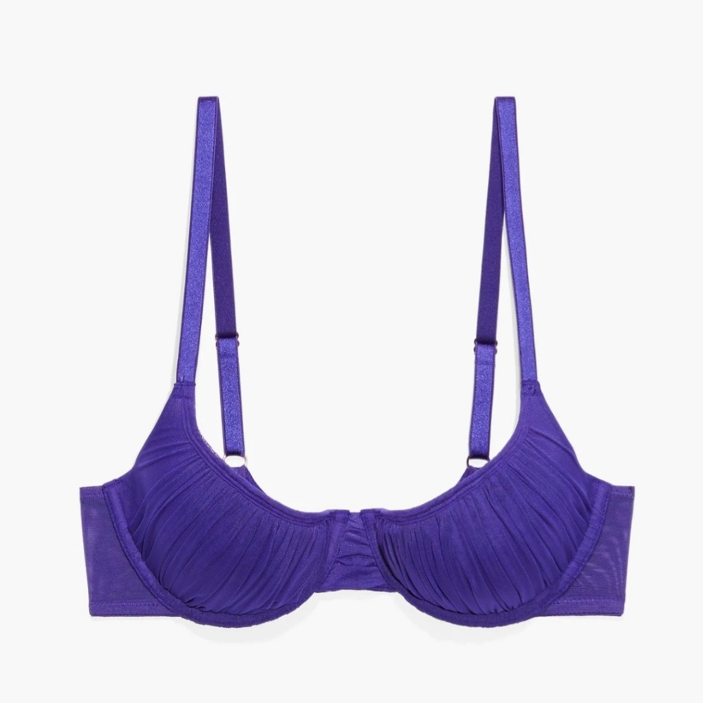 NWT Savage X Fenty Gathered Mesh Balconette Bra